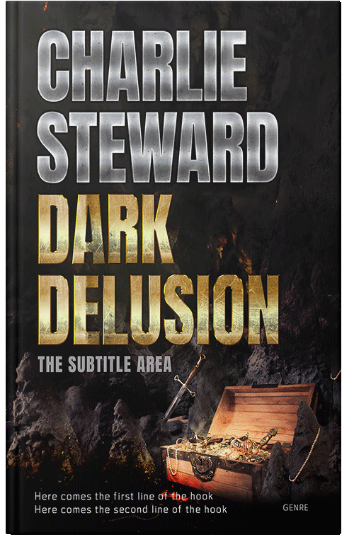 Front view of Premade Action & Adventure Book Cover - Indian Khaki