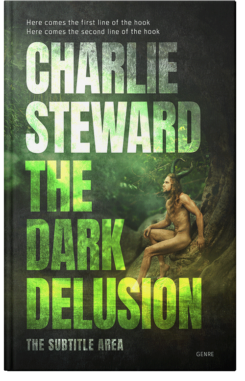 Front view of Premade Fantasy Book Cover - Green Kelp