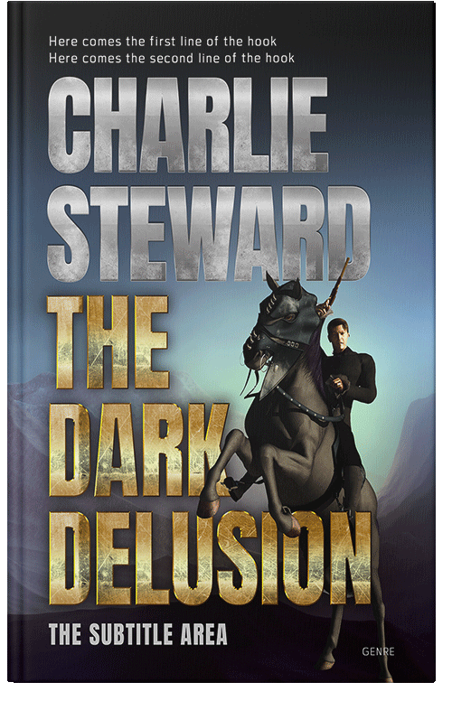 Front view of Premade Fantasy Book Cover - Shark