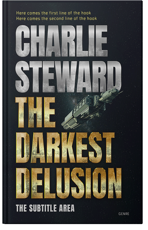 Front view of Premade Science Fiction Book Cover - Indian Khaki