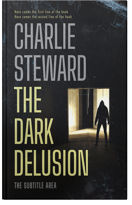 Front view of Premade Mystery & Thriller & Suspense Book Cover - Heathered Gray