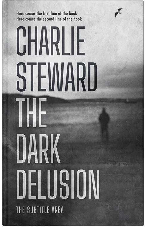 Front view of Premade Abstract Book Cover - Iron