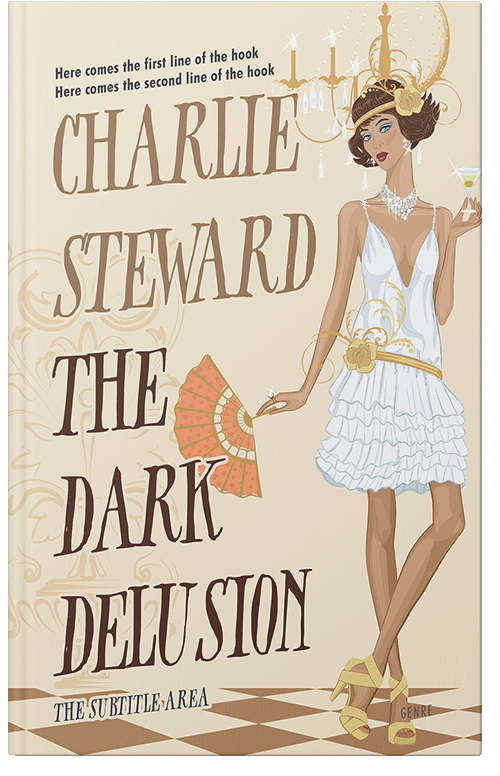 Front view of Premade Romance Book Cover - Parchment