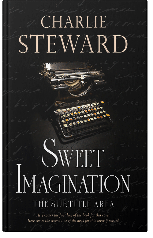 Front view of Premade Abstract Book Cover - Cod Gray