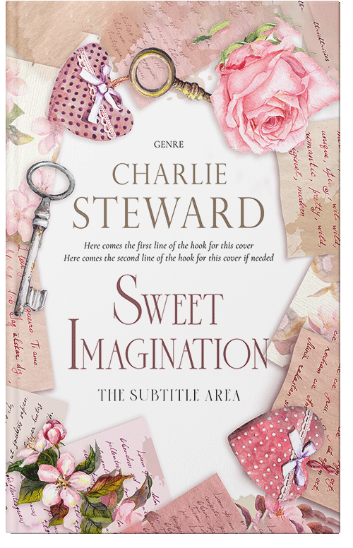 Front view of Premade Romance Book Cover - Oyster Pink