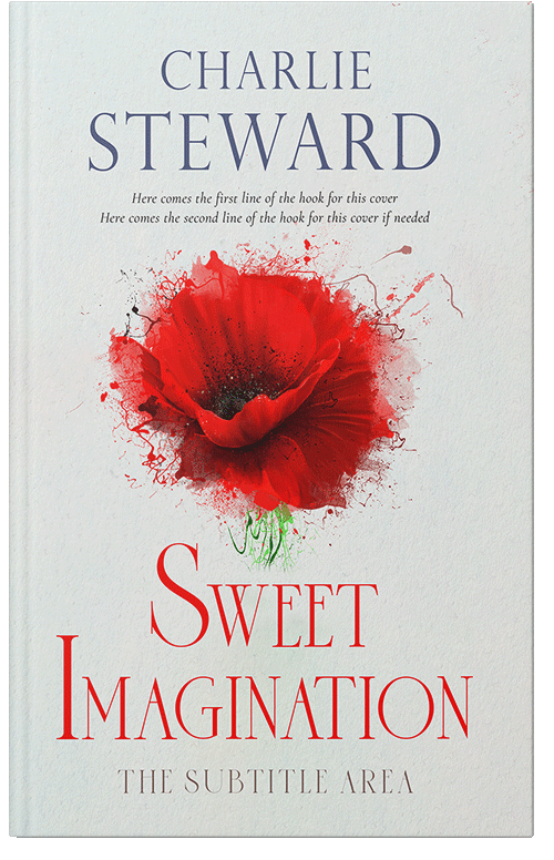 Front view of Premade Poetry Book Cover - Cararra