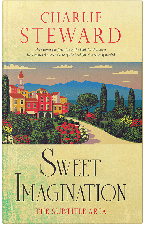 Front view of Premade Romance Book Cover - Mineral Green