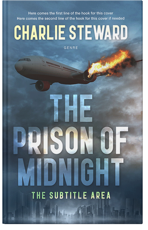 Front view of Premade Action & Adventure Book Cover - Blue Bayoux