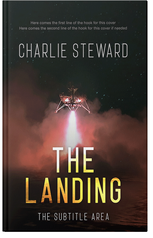 Front view of Premade Science Fiction Book Cover - Antique Brass