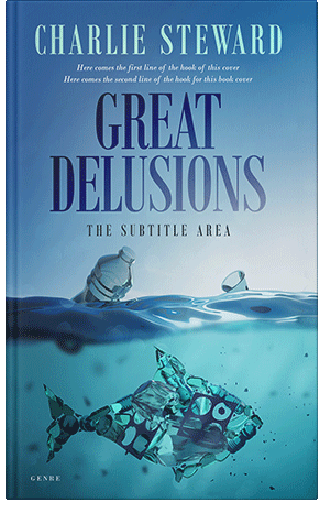 Premade Book Cover Steel Blue