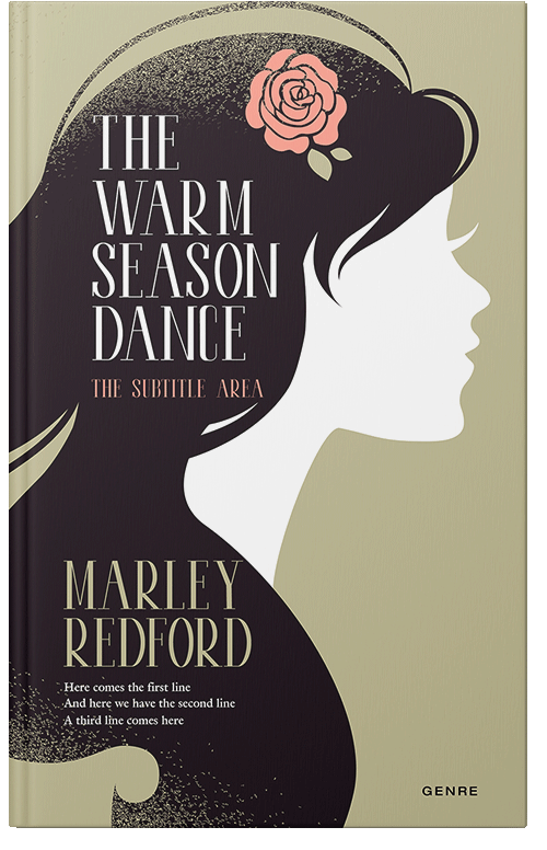 Front view of Premade Abstract Book Cover - Coral Reef