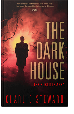 Pre Made Book Cover Red Damask