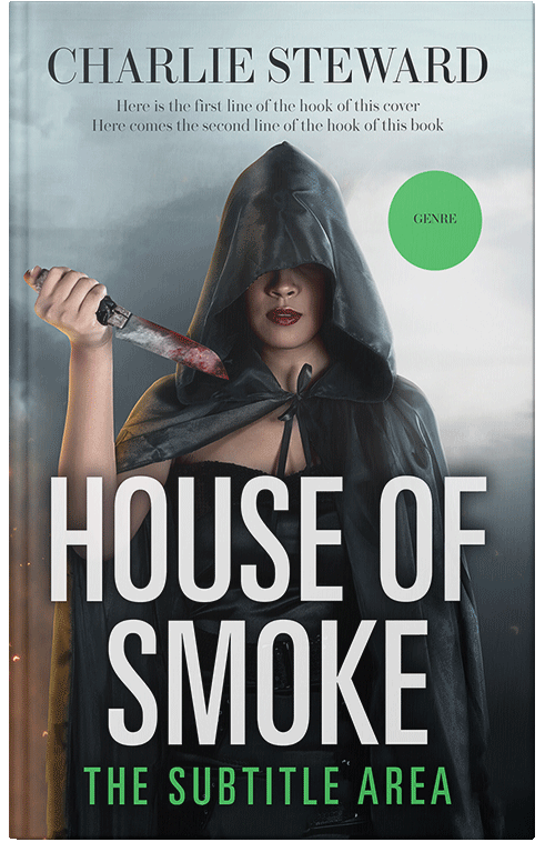 Front view of Premade Horror Book Cover - Iron