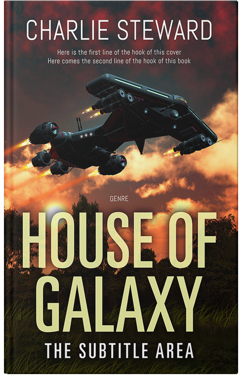 Front view of Premade Science Fiction Book Cover - Gold Sand