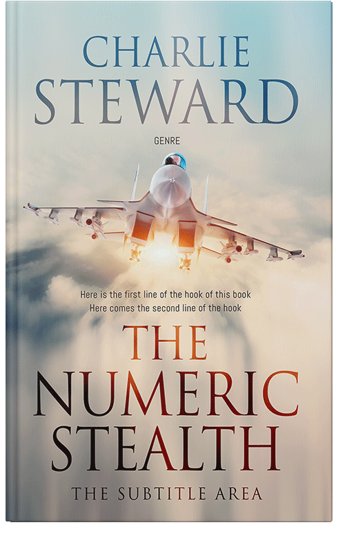 Front view of Premade Action & Adventure Book Cover - Swirl