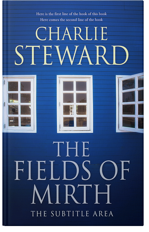 Front view of Premade Literary Fiction Book Cover - Catalina Blue