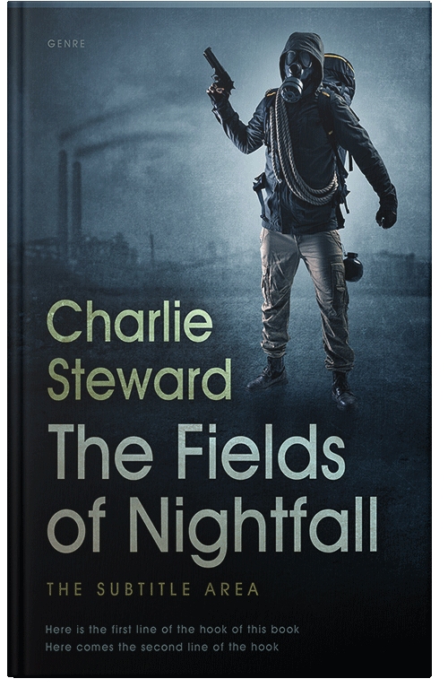 Front view of Premade Apocalyptica Book Cover - Ebony