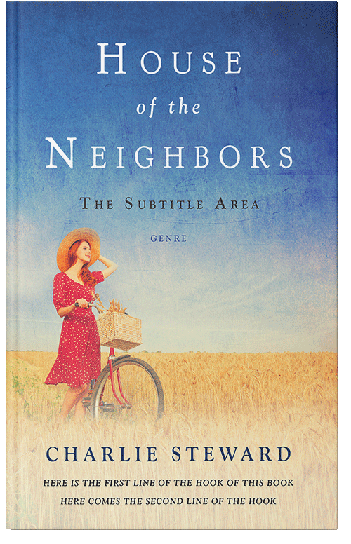 Front view of Premade Literary Fiction Book Cover - Azure