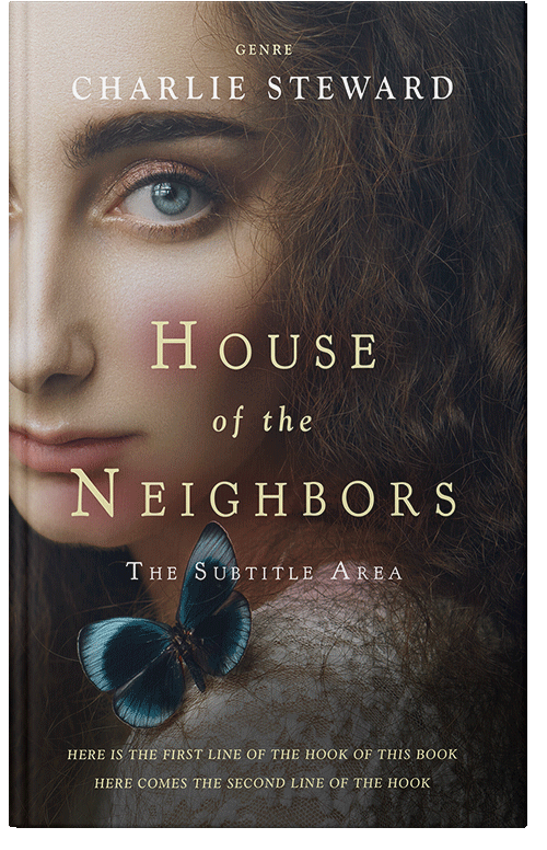 Front view of Premade Literary Fiction Book Cover - Cocoa Brown