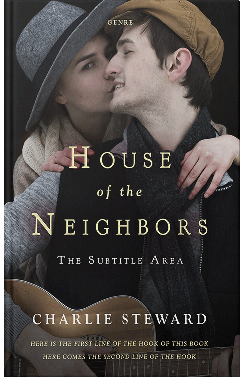 Front view of Premade Romance Book Cover - Cod Gray