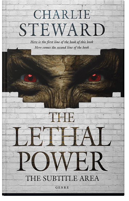 Front view of Premade Horror Book Cover - Oil