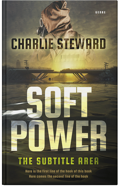 Front view of Premade Apocalyptica Book Cover - Taupe