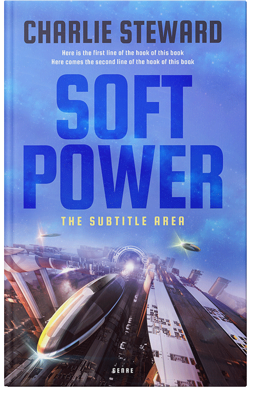 Front view of Premade Science Fiction Book Cover - Havelock Blue