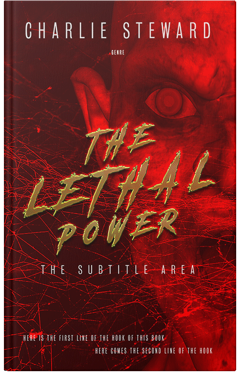 Front view of Premade Horror Book Cover - Rustic Red