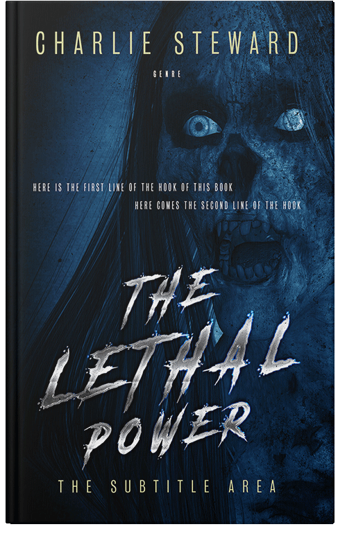 Front view of Premade Horror Book Cover - Black Pearl