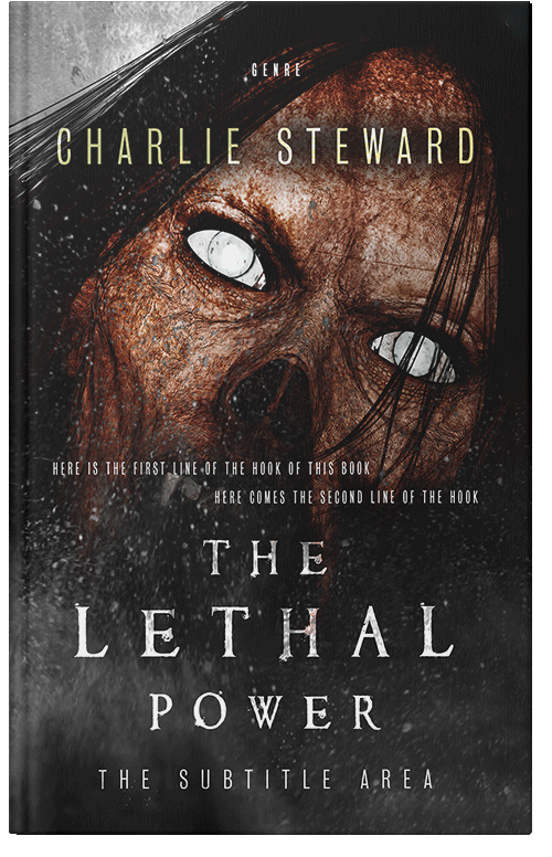 Front view of Premade Horror Book Cover - Cocoa Brown
