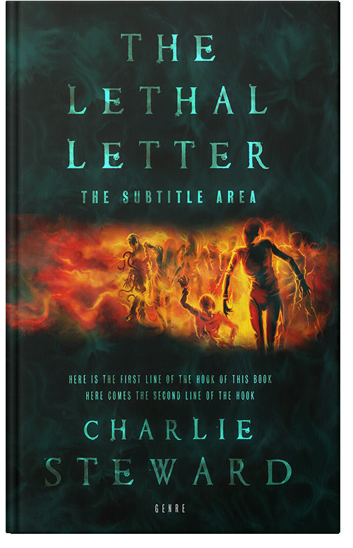 Front view of Premade Horror Book Cover - Racing Green