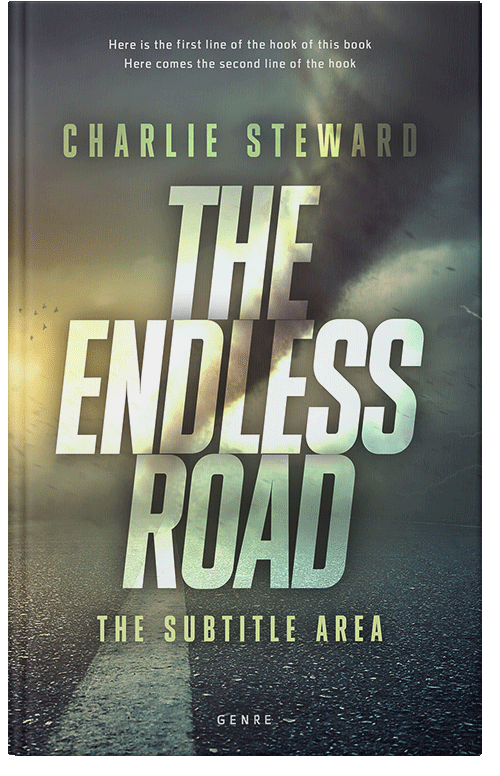 Front view of Premade Apocalyptica Book Cover - Gray Asparagus