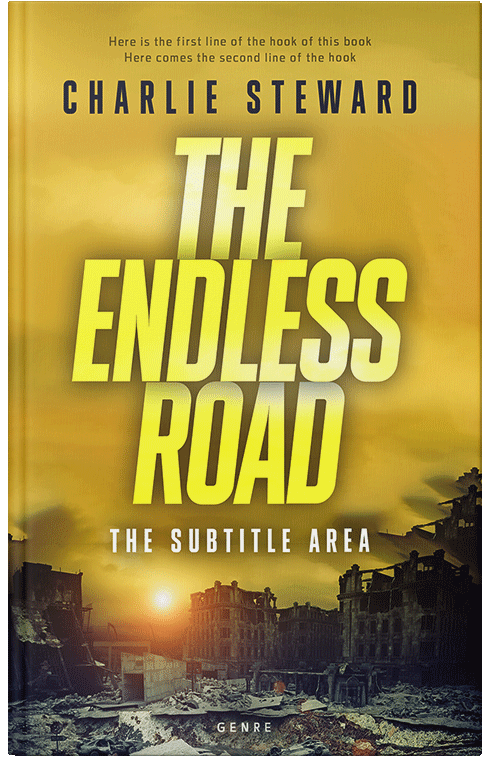 Front view of Premade Apocalyptica Book Cover - Old Gold