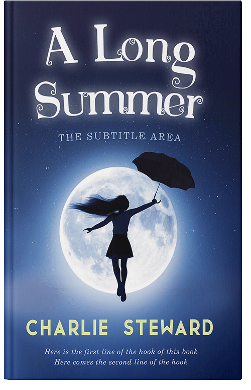 Front view of Premade Surreal Book Cover - Astronaut