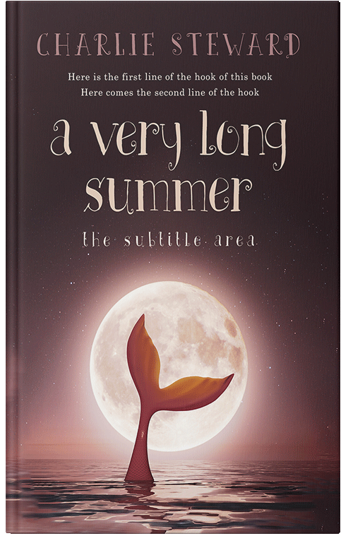 Front view of Premade Fantasy Book Cover - Oyster Pink