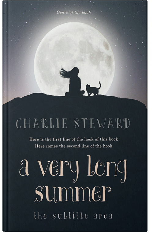 Front view of Premade Surreal Book Cover - Ebony Clay