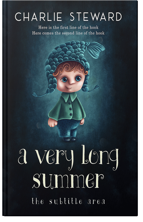 Front view of Premade Abstract Book Cover - Firefly