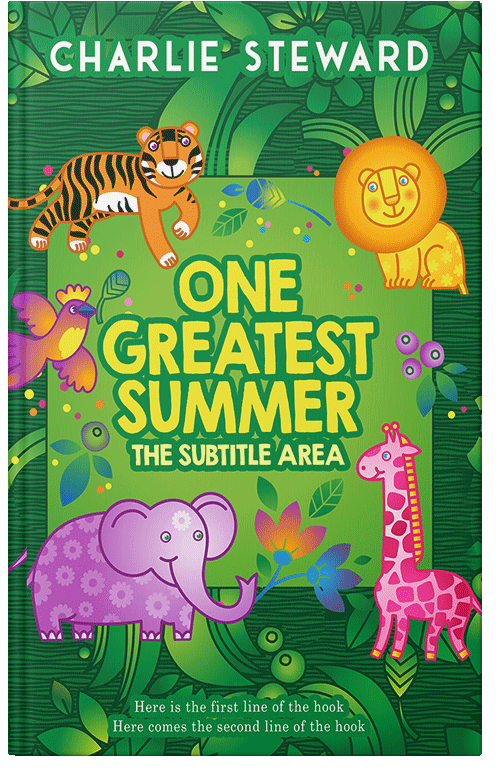 Front view of Premade Children's Book Cover - Sea Green