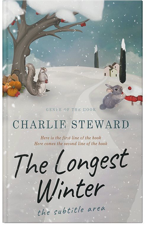 Front view of Premade Nature Book Cover - Timberwolf