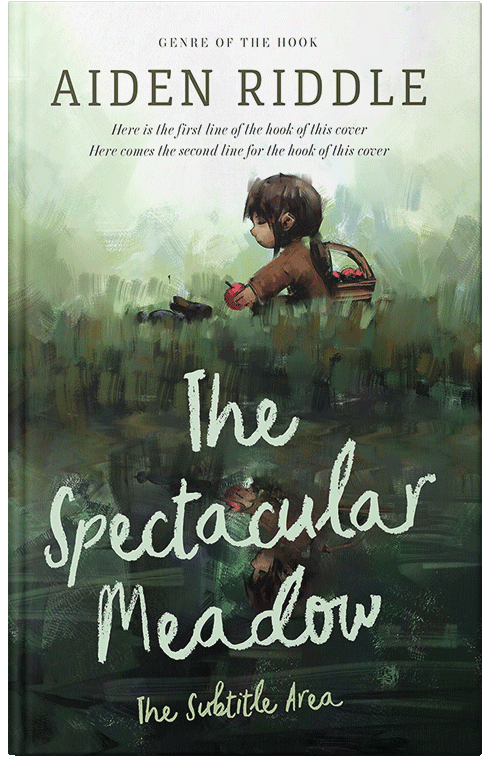 Front view of Premade Abstract Book Cover - Willow Brook