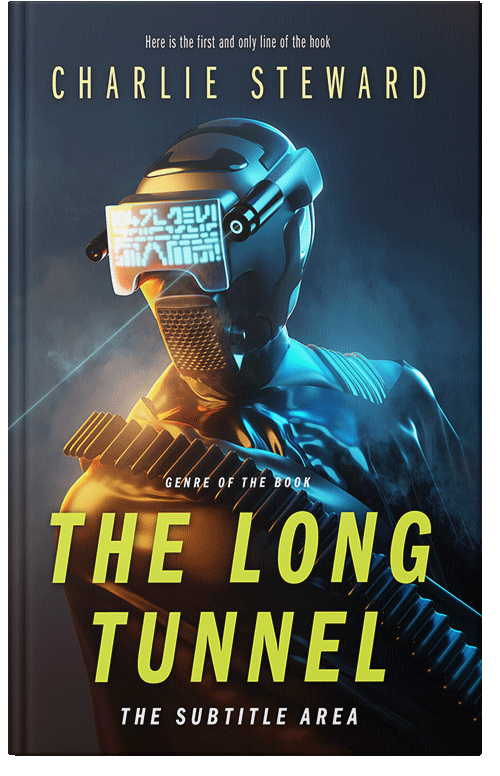 Front view of Premade Science Fiction Book Cover - Shark