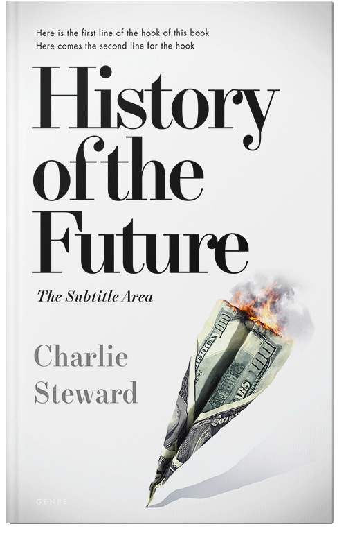 Front view of Premade Business Book Cover - Quill Gray