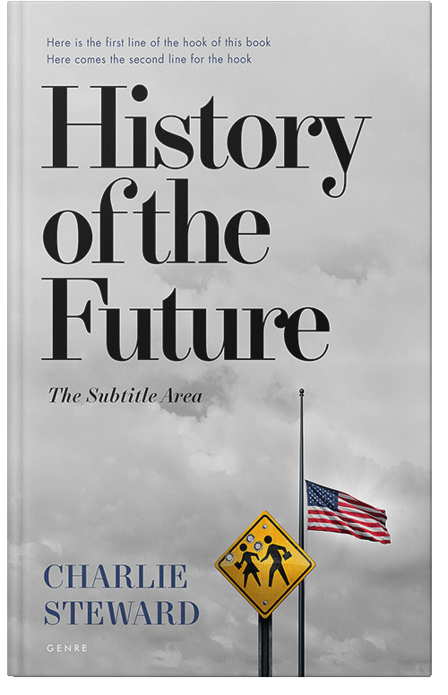 Front view of Premade Politics & Law & Society Book Cover - Pale Slate