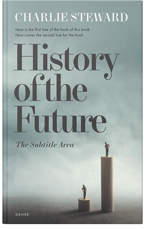 Front view of Premade Business Book Cover - Tower Gray