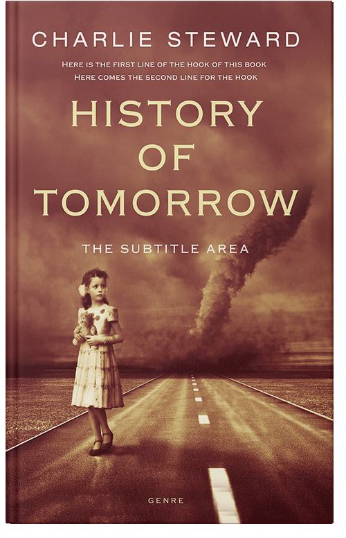 Front view of Premade Apocalyptica Book Cover - Sanguine Brown