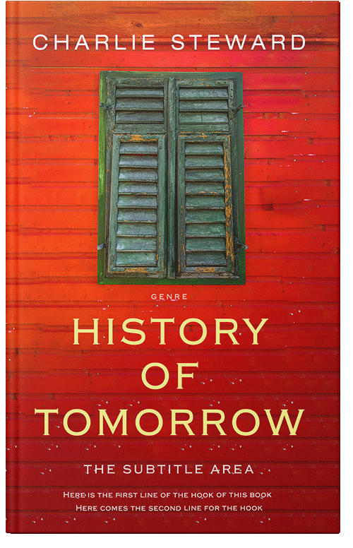 Front view of Premade Literary Fiction Book Cover - Milano Red