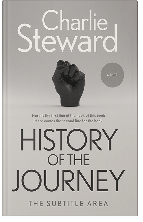 Front view of Premade Literary Fiction Book Cover - Silver Rust