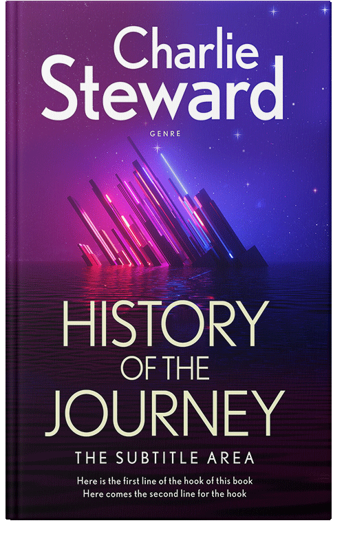 Front view of Premade Science Fiction Book Cover - Violet