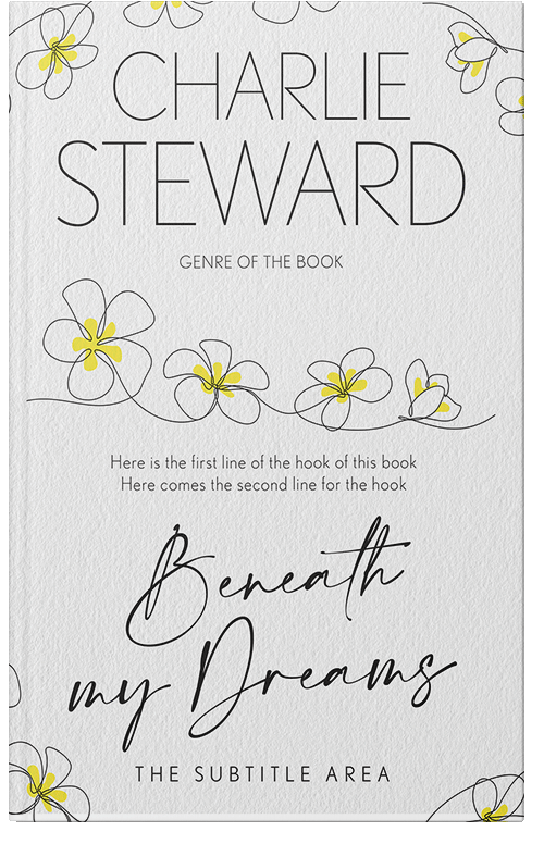 Front view of Premade Poetry Book Cover - Gallery