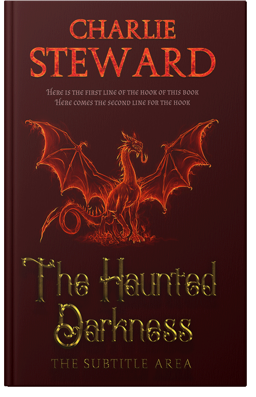 Front view of Premade Fantasy Book Cover - Sepia Black